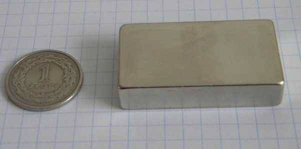 Magnes neodym. prostokąt 45x25x10