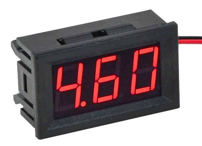 Miernik Voltomierz moduł 3-30V czerwony ob. reg.