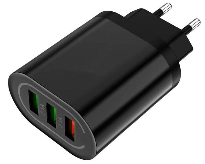 Ładowarka USB sieciowa 3A QC3.0 3x usb