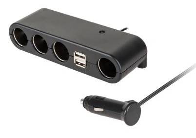 Rozgałęźnik Zapalniczki wt./4gn.+ usb 2A