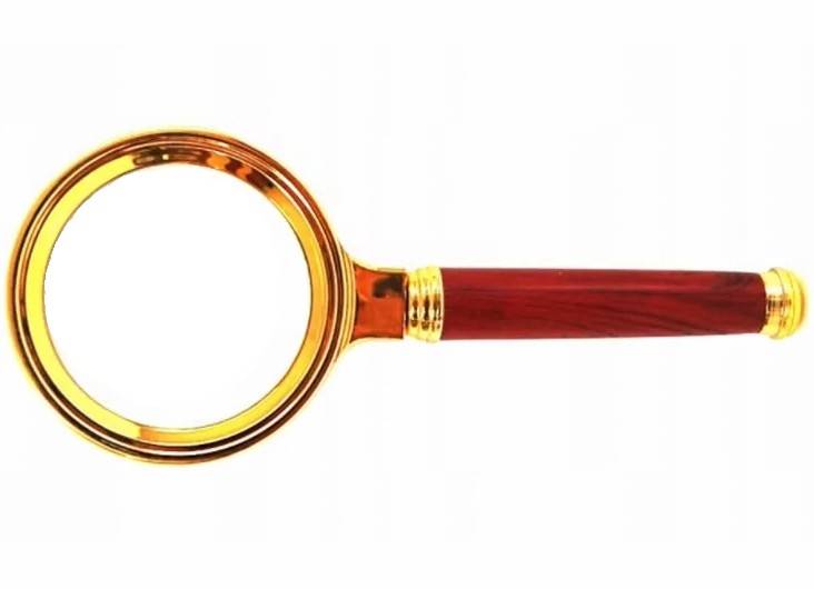 Lupa ręczna classic 70mm 6x złota