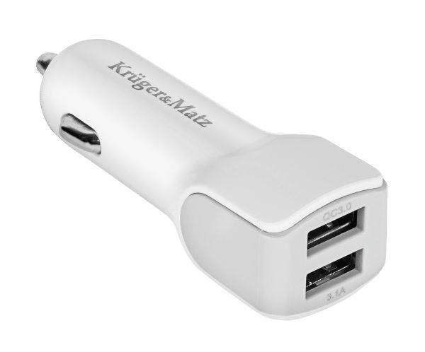 Ładowarka  USB sam. 3A 2xUSB QC 3.0 