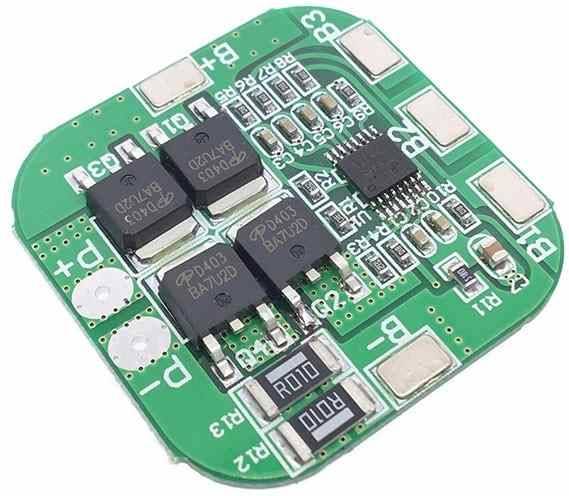 Moduł ładowania BMS Li-Ion 18650 4S 10A kwadrat