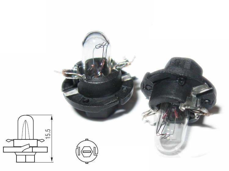 Żarówka  12V-15V  R5 1,2W BX8.4D z opr