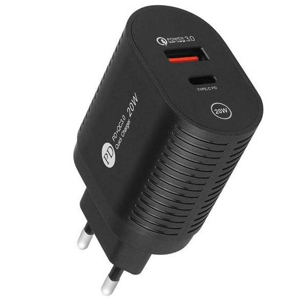 Ładowarka  USB sieciowa 3,0A QC 20W USB+C