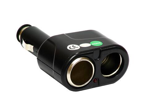 Rozgałęźnik Zapalniczki wt./2gn.  led