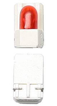 Żarówka 12V 80mA mini 3mm z plast. pomarańcz