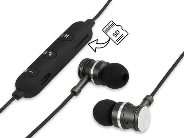 Słuchawki douszne Bluetooth BT 5.0 + microSD