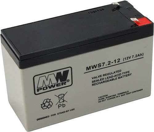 Akumulator 12V 7,2Ah MWS Power AGM