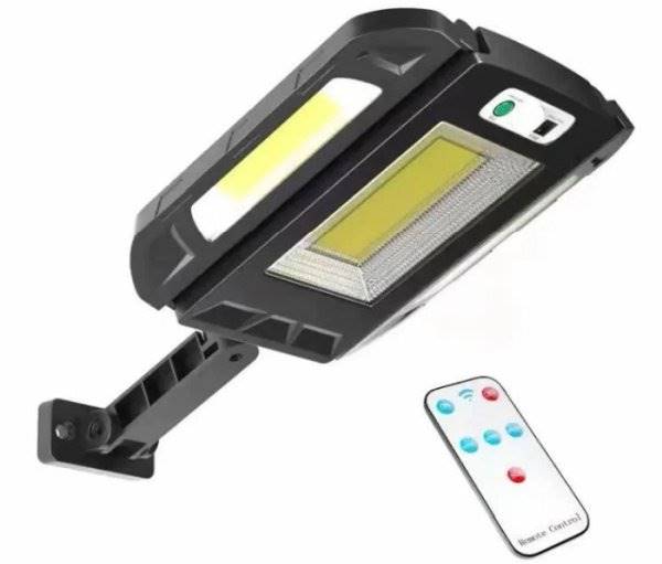Lampa LED Solarna Naświetlacz COB+ aku.+ PIR