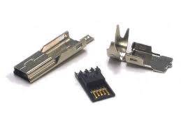 Wtyk USB mini 5p (trapez) metal na przewód