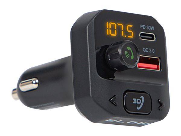 Transmiter FM Bluetooth USB + ład QC3.0 30W 74-175