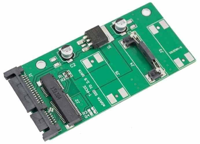 Adaptor  mSATA / SATA SSD 2,5" 15+7p 