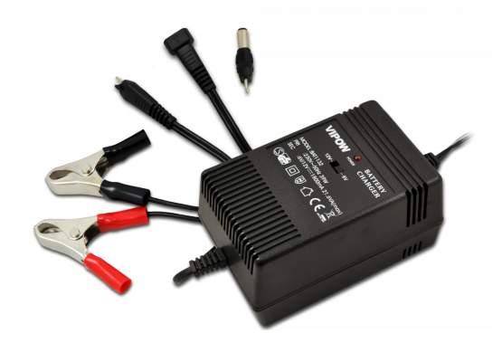 Ładowarka do aku. żel. 6 i 12V 1800mA + zasilacz