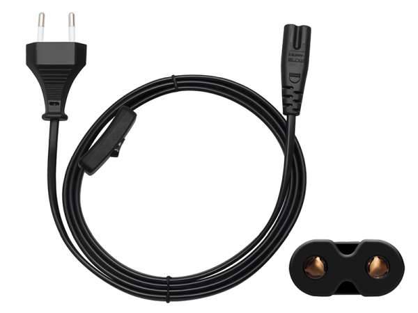 Kabel Zasilający Elektryczny wtyk płaski z wyłączn