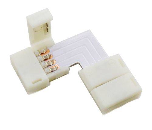 Złącze taśmy LED typu "L" 10mm 4p RGB zaciskane