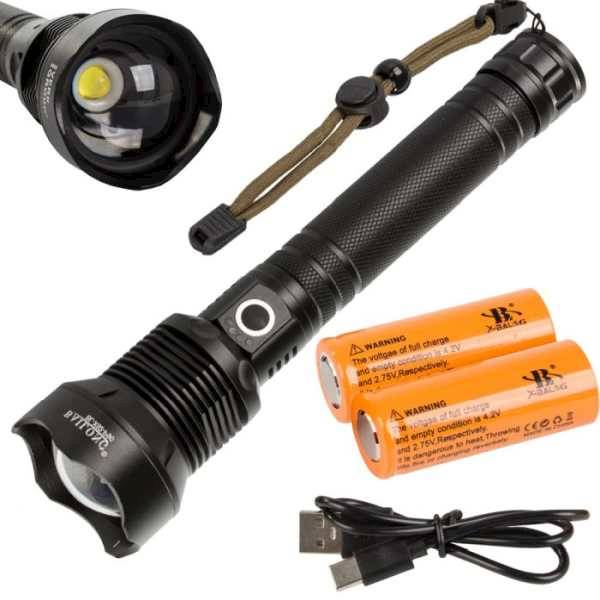Latarka CREE 20W z aku P90 ład usb Cree 