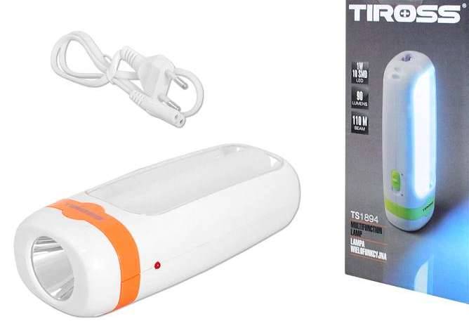 Latarka  LED z Aku. TS-1894 1W + 10led
