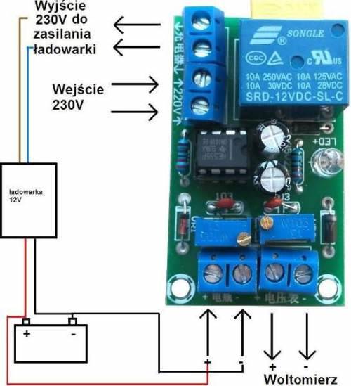 Moduł sterowania ładowarką bat. solar 12V