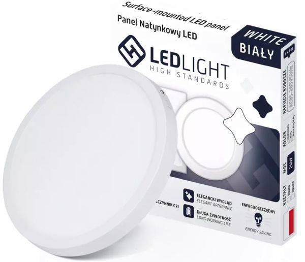 Lampa LED Plafon 230V 12W okrągła neutral