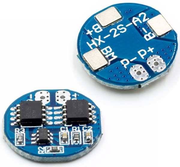 Moduł ładowania BMS Li-Ion 18650 2S 5A okrągły