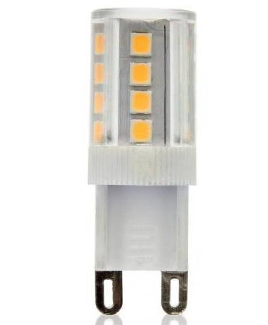 Żarówka LED 230V G9  3W ciepła 16x46mm