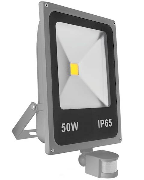 Lampa LED  50W Naświetlacz z czujnikiem ruchu zimn