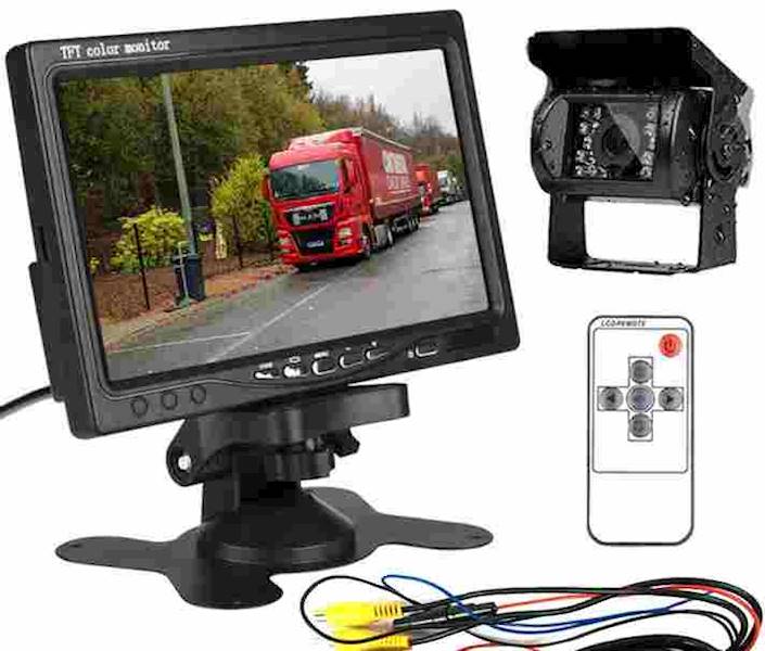 Monitor LCD  7" + kamera cofania metal
