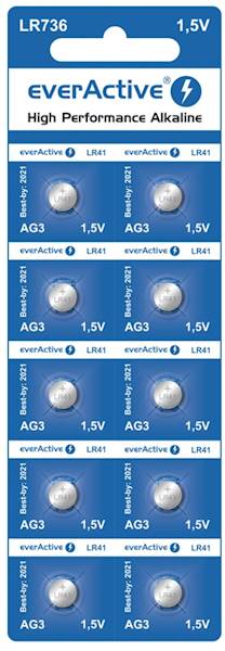 Bateria  AG 3 LR736 everActive Alkaline 1szt