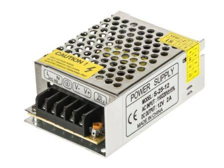 Zasilacz 12V  2,1A instalacyjny metal moduł