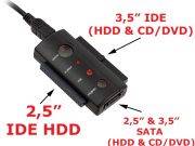 Adaptor  USB - IDE/SATA 3,5" 2,5"  N