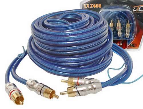 Kabel 2xRCA -2xRCA  5m + żyła ster. metal złoc