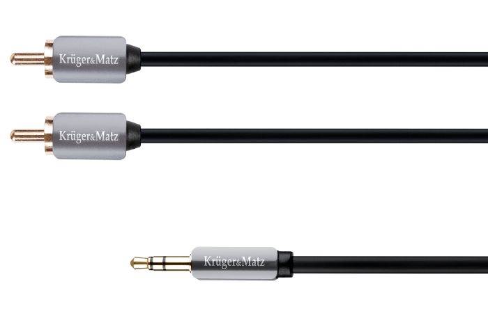 Kabel 2xRCA - JACK 3,5  3m Kruger&Matz