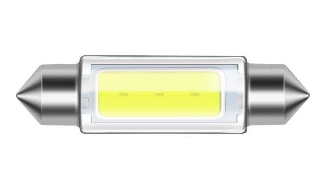 Żarówka LED  12V paluszek 41mm COB CANBUS