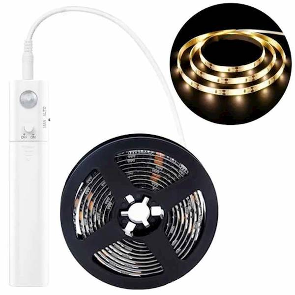 Diody LED Zestaw z czuj. ruchu na bat. 2m