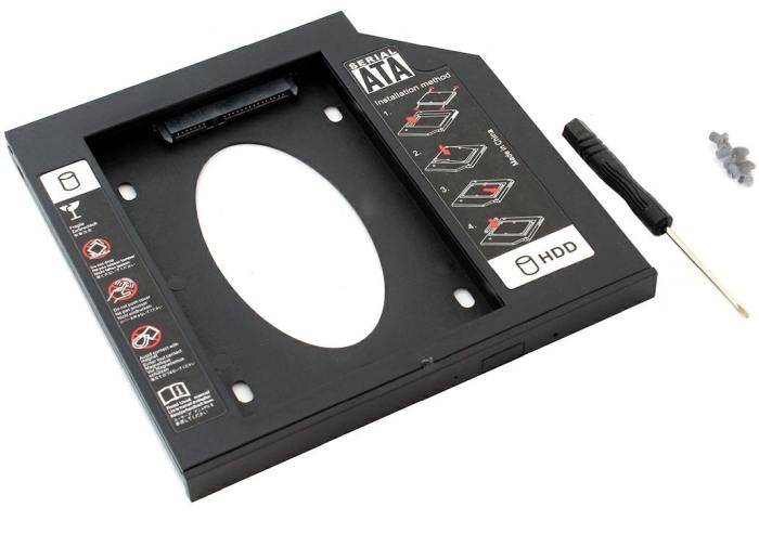 Kieszeń na drugi dysk do laptopa - SATA 9,5mm SSD
