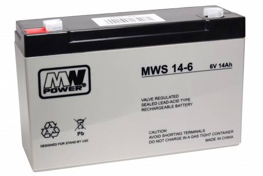 Akumulator   6V 14Ah MWS Power AGM