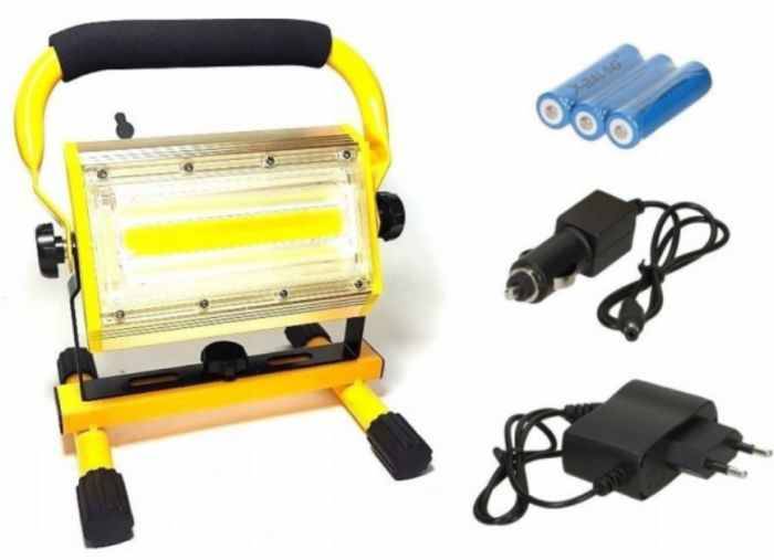 Lampa LED  30W Naświetlacz z akum. + ładow. COB