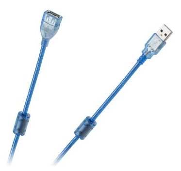 Kabel USB A  5m  wt/gn  przedł. z filtrem ekran