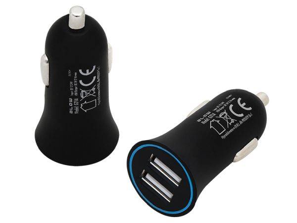 Ładowarka  USB sam. 2,1A 2xUSB 