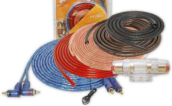 Kable Sam. wzmac. LX Z003 2xRCA zestaw montażowy