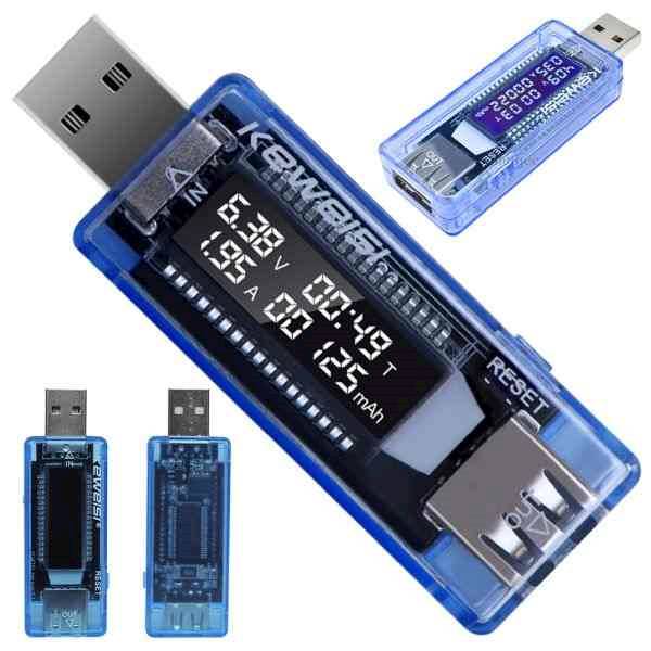 Miernik Tester USB Amperomierz Voltomierz+ moc LCD