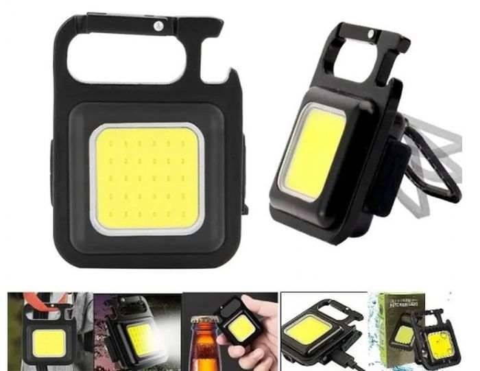 Latarka LED z Aku usb lampka COB brelok 5w1