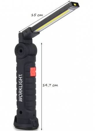 Lampa Warsztat COB 200lm+ led z aku. usb