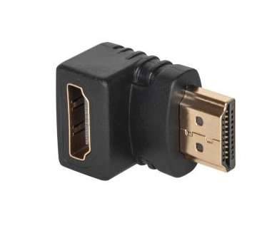 Redukcja HDMI-gn. / HDMI-wtyk kątowy pionowy