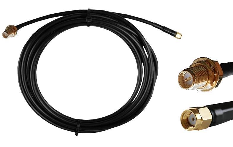 Kabel SMA-RP męski - SMA-RP żeński 3m przedłużacz