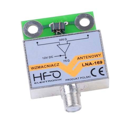 Wzmacniacz Ant. "F" 25dB LNA-169 ekran