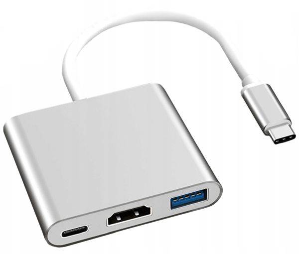 Adaptor C wtyk -> gniazda HDMI+ USB 3.0+ C