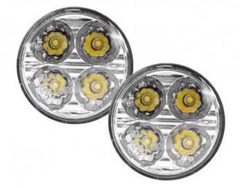 Światła do jazdy dziennej 2x4 led  RL E4 okrągłe