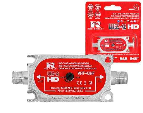 Wzmacniacz Ant. przelotowy "F" 15-30dB 12V reg.